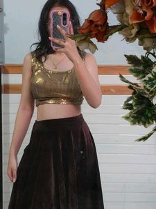 Velvet Lehenga Choli