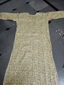 Mustard Floral Print Salwar Suit