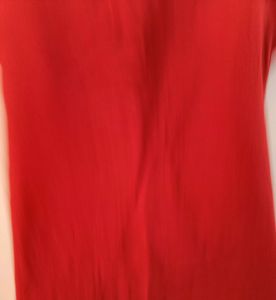 Women Red Cotton Kurti | Bust 36 | Waist 34 | Leng