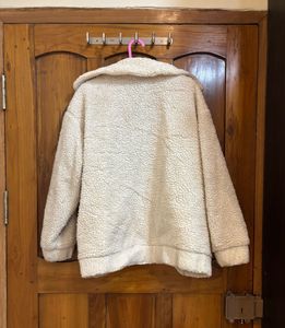 Cream Teddy Bear Fleece Jacket