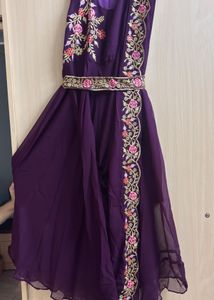 Elegant Purple Ethnic Gown