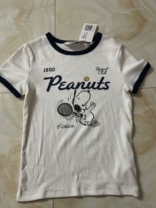 H&M Peanuts Fitted Tee