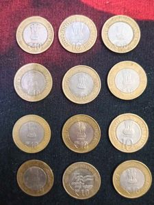 Collectible 10 Rupee Coins - Set of 12