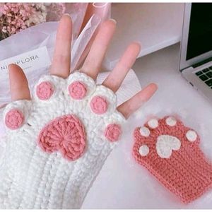 Crochet Cat Paw Gloves