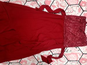 Pretty Maroon Dress| Party Wear|Pinterest| Shimmer