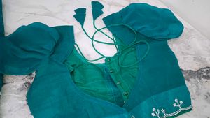 SEA GREEN DIAMOND EMBELLISHED SAREE