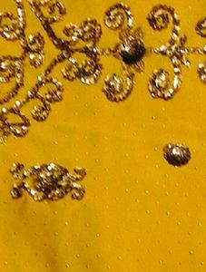 Sequence And Dimond Work Saree With Blouse Materia