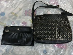 Black Handbag with Matching Wallet