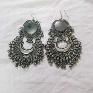 Oxidized Silver Earrings