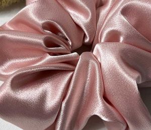 Pink Satin Scrunchie
