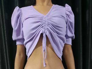SALE❗️Crop Top - Lavender Ribbed Dori Style 💜