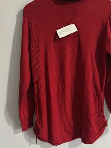Red Turtleneck Sweater
