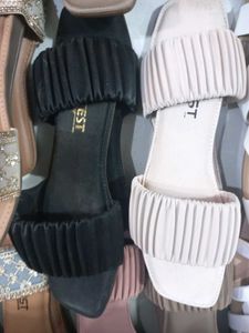 Pink Ruched Slides