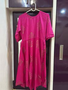 Pink Printed Kurta (untouched)(Xxl)