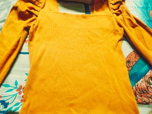 Orange Long Sleeve Top