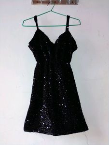 Sparkly Black Mini Dress