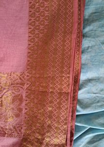 pink silk saree
