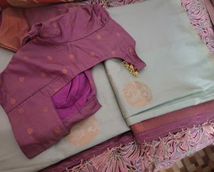 Elegant Pista greenSaree Blouse