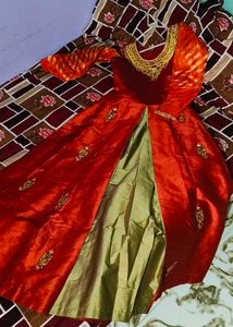 Elegant rust Ethnic Gown