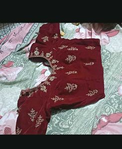 Maroon Velvet Lehenga Choli