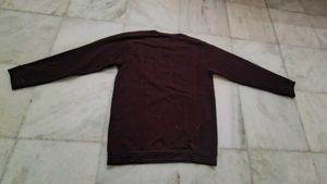 Graphic Print Maroon Sweatshirt