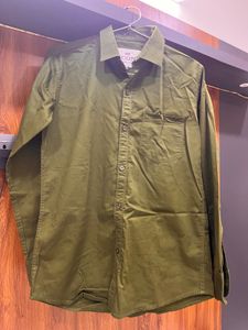 Olive Green Cotton Shirt