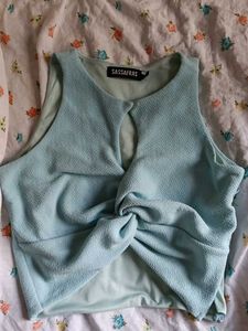 Blue Crop Top