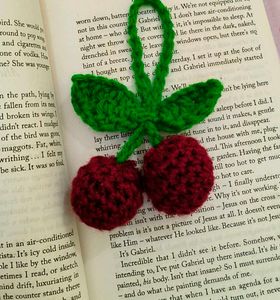 Crochet Cherry keychain
