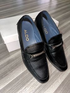 ALDO Black Leather Loafers