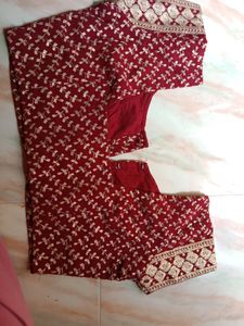 Embroidered Maroon Blouse