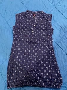 Floral Print Sleeveless Tunic Top