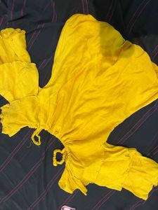 Cute Mustard Baby Romper