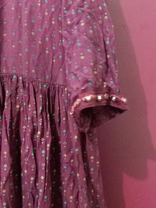 Maroon Embroidered Kurti