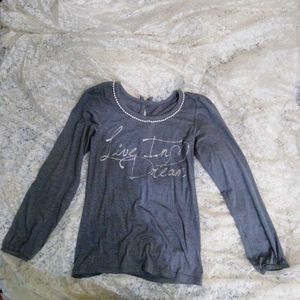 Y2K Gray Long Sleeve Top