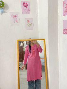 SALE:- Pink Cotton Kurta