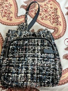 Zara tweed Mini Backpack