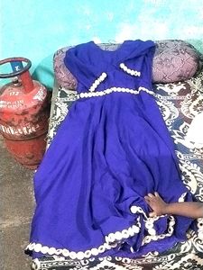 Long Frock With Churidar Salwar