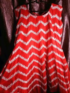 NEW RED SHARARA KURTI SET