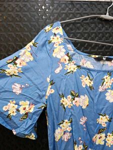 Floral Blue Top