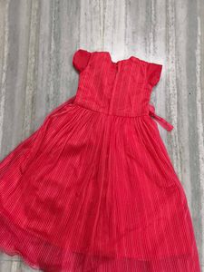 Red Dress with Lace Detail