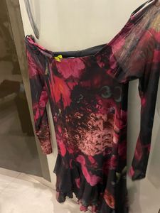 Floral Mesh mini dress