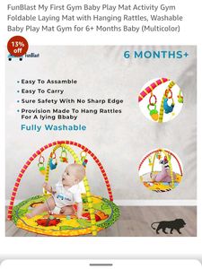 Gym Baby Play Mat/rattles Hanging/