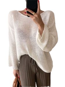 Oversized Mesh Sheer Knitted Top