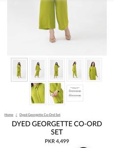 Cord Set Lime Green Embellished