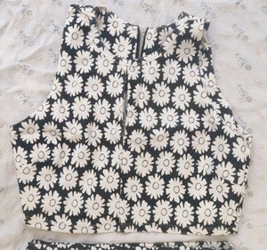 Balck and white floral dress