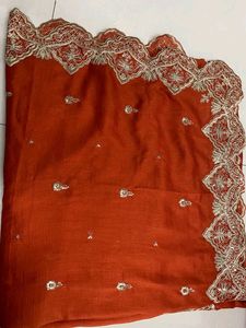 Elegant Orange Saree🧡