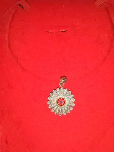 Red Stone Pendant with FREE earings