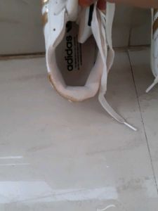 White Adidas Lace Shoes for Boys