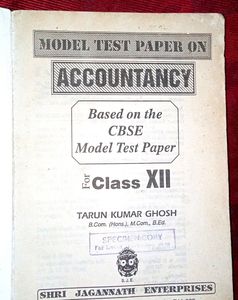 Model Test Paper On Accountancy, CBSE Syllabus