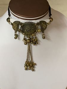 Oxidised Golden Choker Necklace 🤎
